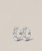 47Bag 925 Silver Tennis One-Touch Cubic Ring Earrings