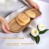 Cloud-Shaped Japanese Acacia Wood Tray for Tea, Coffee, Cake, and Desserts - Anti-Scald, Dinner, or Small Plate.