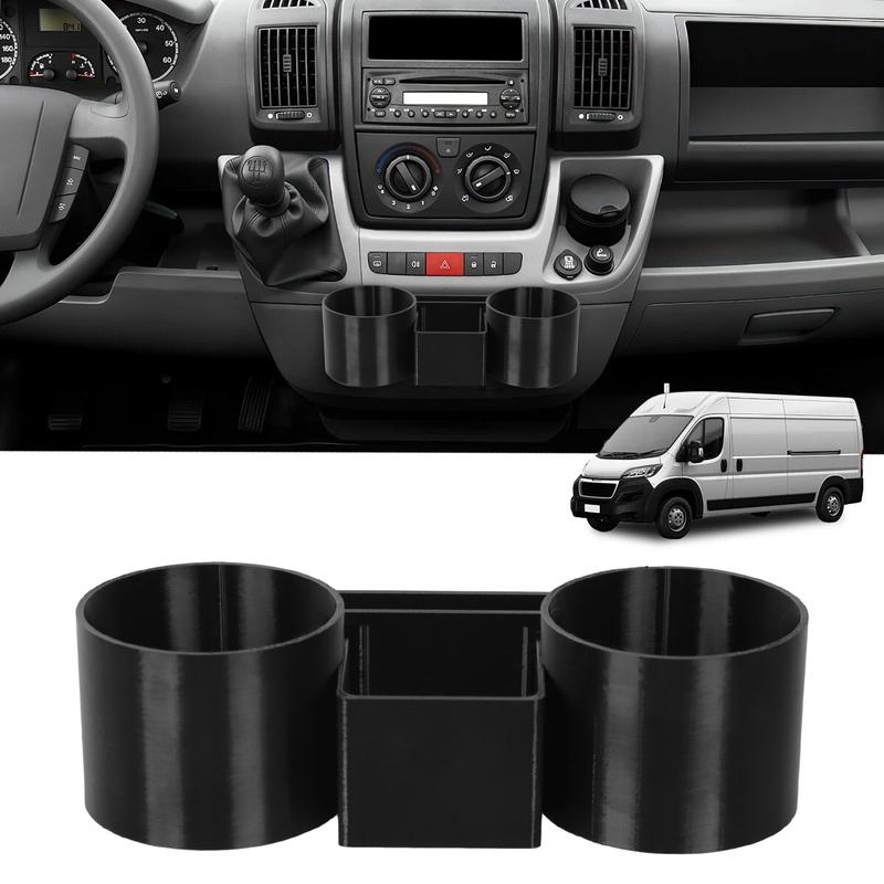 Dual Car Cup Holder Fits For Van Motorhome Fiat Ducato Peugeot Boxer Citroen Relay Van Centre 2007+ Interior Accessories