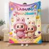 Labubu Personalized Text Blanket Lightweight Customizable Blanket Durable Comfort Versatile for Sofa Picnics Bedding Office Chair for All Occasions