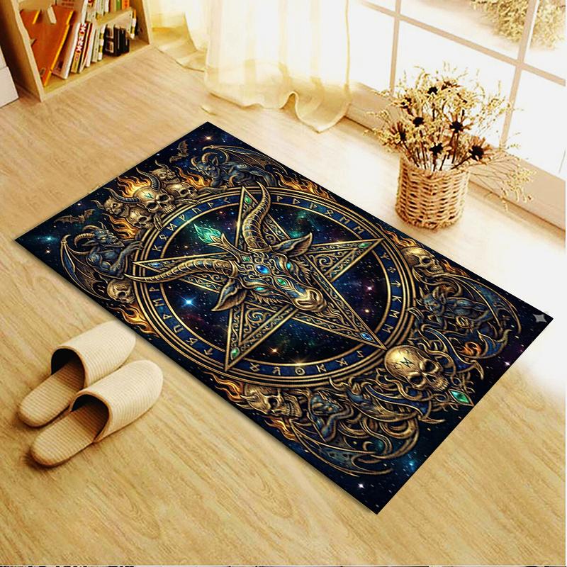 2025 New Satan's Pentagram Carpet Rug for Living Room Bedroom Home Sofa Decoration,Kids play Non-slip Floor Mat138