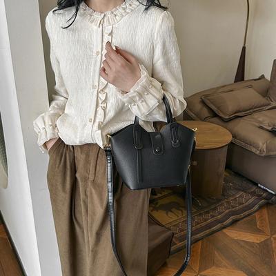 High Quality Pu Zipper Female Top-Handle Bags Trend Shoulder Bags for Women  Youth Simplicity