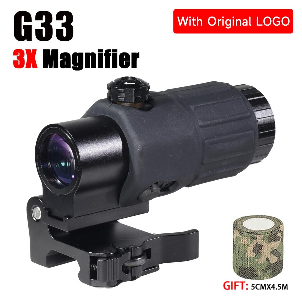 Eot**h G45 5X Magnifier Sight Scope G33 G43 3X Folding Side Flip Magnifiers Tactical Combo Hunting Amplify Adjustable Scopes