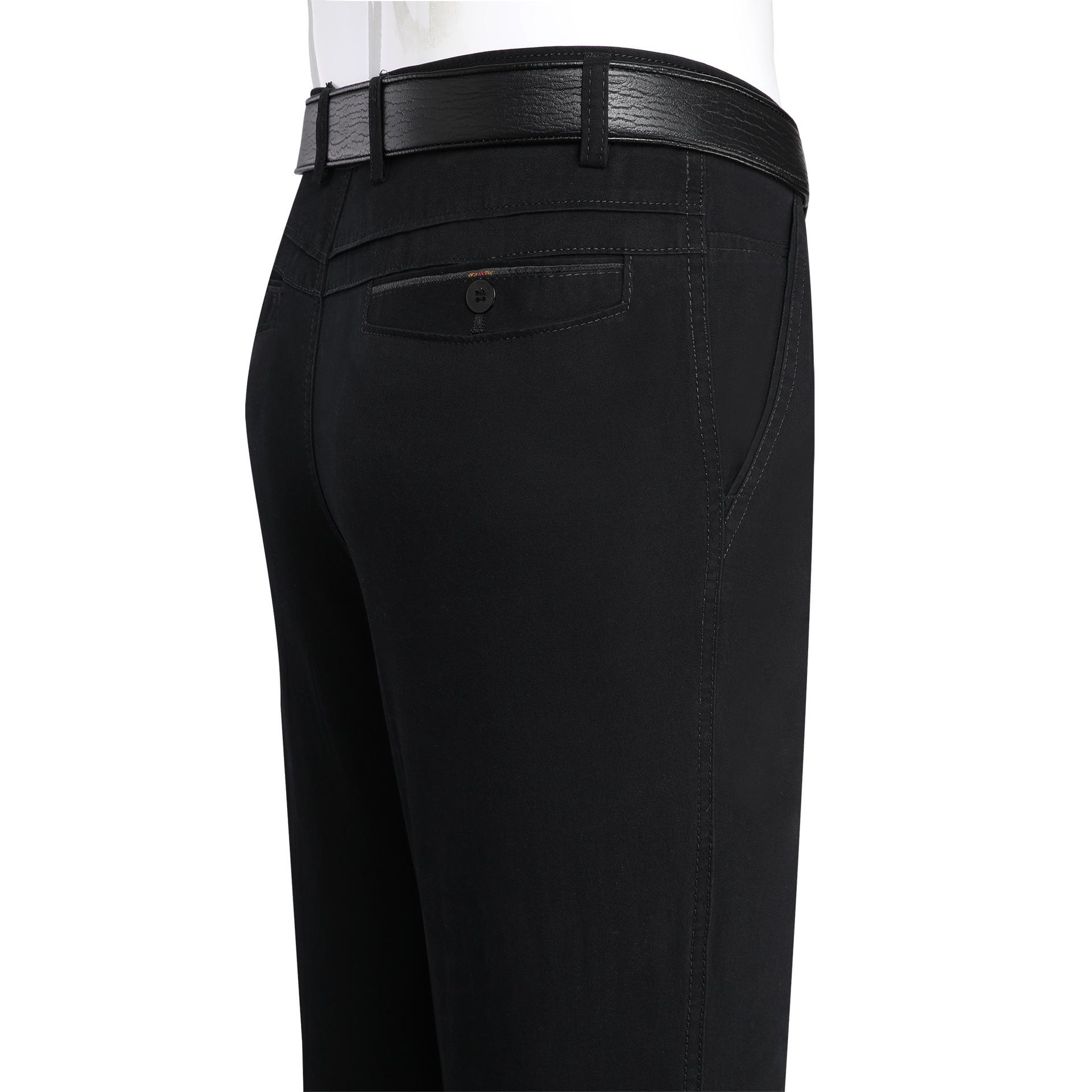 

Летние повседневные брюки из тонкого хлопка для мужчин среднего и пожилого возраста, прямые свободные брюки с высокой талией, брюки для папы, мужские брюки для папы 40