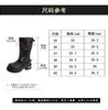 Cowhide Version~ Thick-soled Retro Old Medium Boots Women's British Style Belt Tooling Shoes Sleeve Knight Boots Locomotive Boots