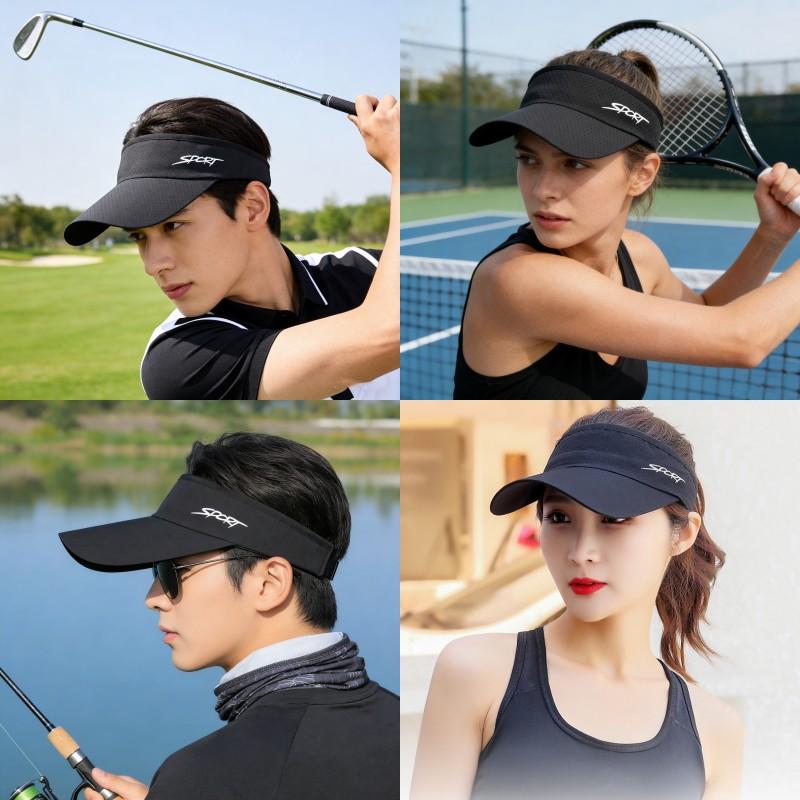 Summer Top Empty Quick Drying An-Ti Uv Sunhat Sun Protection Golf Baseball Cap Visors Sports Tennis Running Gym Sunscreen Visors