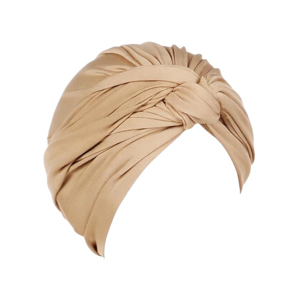 Fashion Vintage Hijab Caps Elastic Soft Polyester Twist Knot Turban Hat Breathable Wrap Style Cancer Chemo Hat Hair Loss