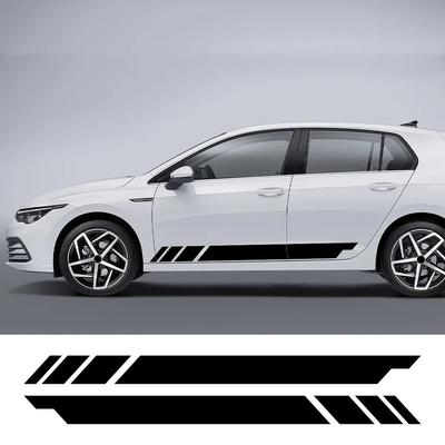 2PCS Car Door Side Stickers Racing Style Vinyl Decal For Volkswagen VW Golf 8 7 5 4 6 GTI R MK8 MK7 MK5 MK6 MK4 Auto Accessories