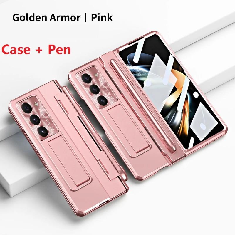 Slim Hard Case for Samsung Galaxy Z Fold 6 5 4 3 Stand Hinge Protective Film Cover Pen Holder Foldable