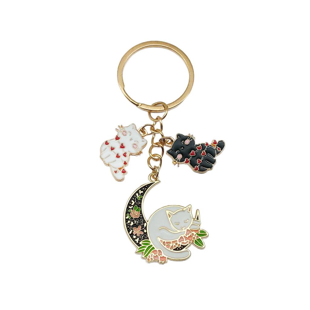 Cute Kitten Cartoon Keychain Pendant - Anime Backpack Decoration & Gift