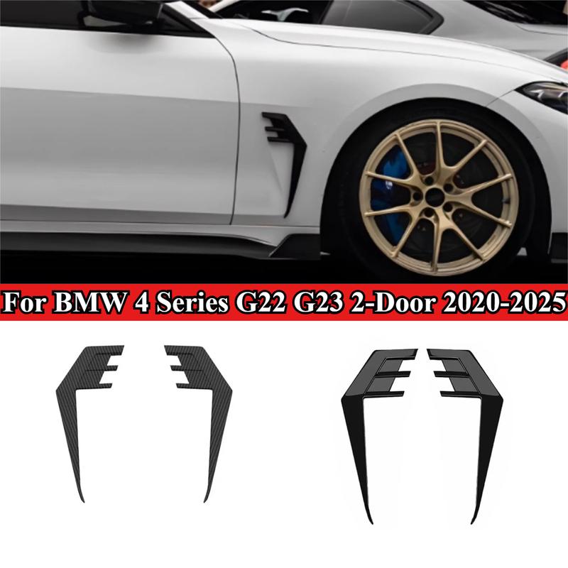 Side Spoiler Tuning Exterior Trim For BMW 4 Series G22 G23 2-Door -2025 Gloss Black Airflow Split Car Side Panel Covers
