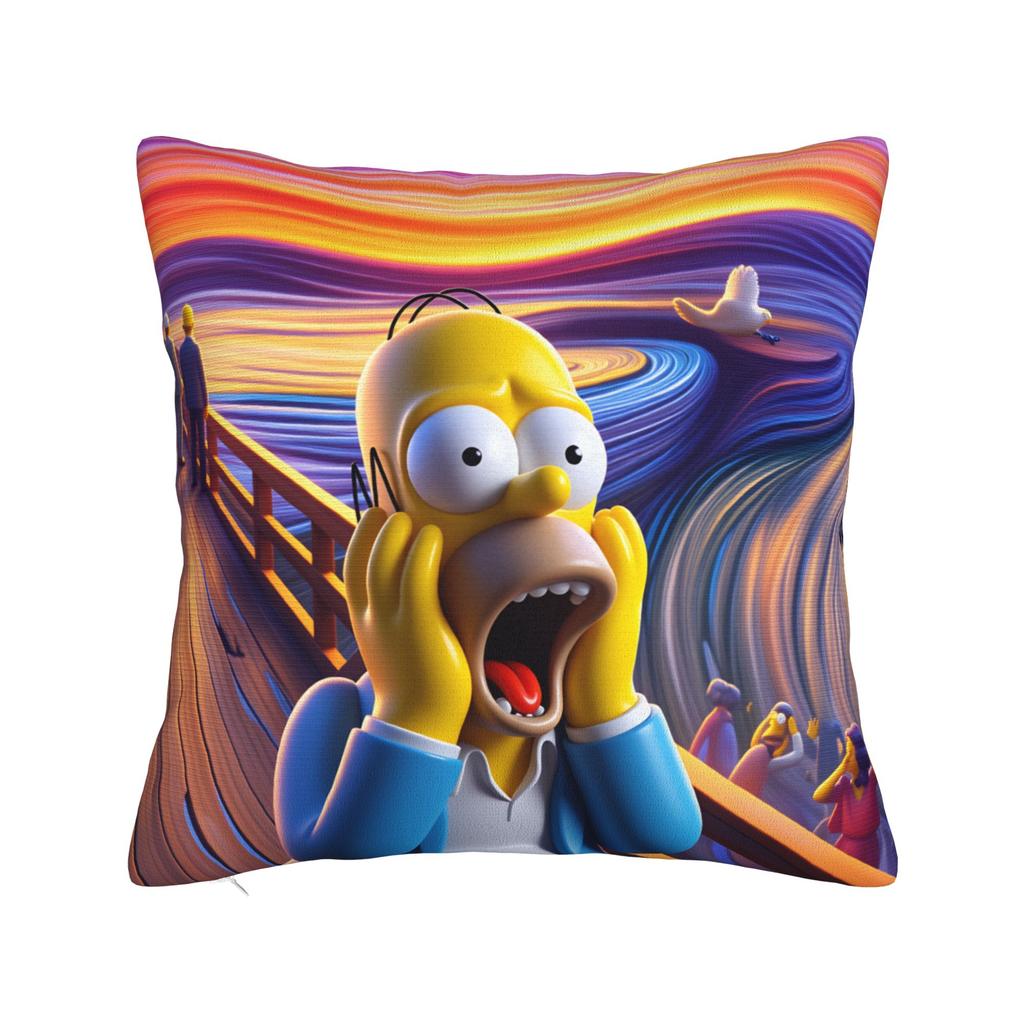Pillow Cover SSimpsons Spooky Springfield Shenanigans Halloween Novelty Pillow Case For Couch Sofa Bedroom Pillowcases