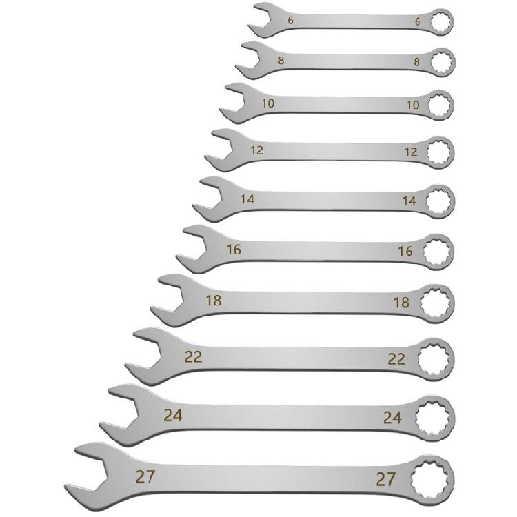 Portable Twin Head Wrench Spanner Crafted for Narrow Environment Rustproof Stainless Steel Confined Spaces Various Fixes