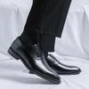 Men Wedding Dress Shoes Fashion Leather Shoes Pointed Lace-up Oxfords Business Shoe Formal Black Brogue Shoes Men Footwear