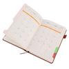 2026 Daily Planner 5.71x8.46in 200 Sheets 180 Degree Opening PU Leather Cover Hourly Appointment Book with Elastic Band