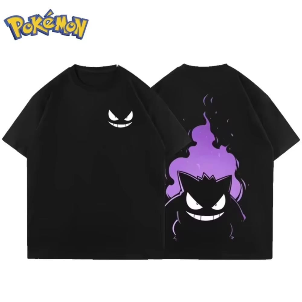 

Pokémon Anime Gengar Printed Tshirt Unisexs and Womens Tshirt Unisexs Tops Harajuku Y2K Tshirt 2026 Summer New Tee Streetwear S