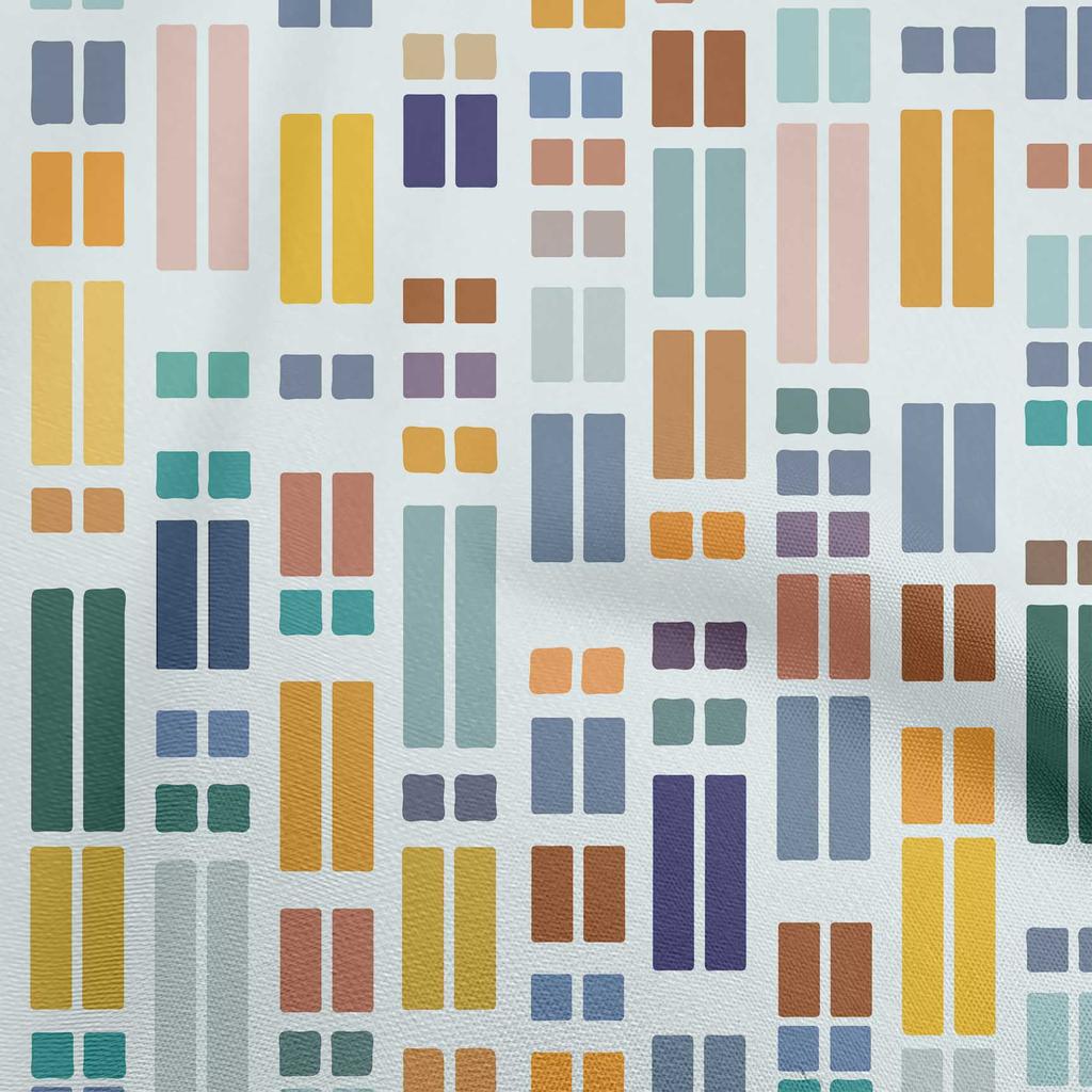 oneOone Bavlněný Flex Zelený Látka Geometrický Obdélník Šicí Látka Na Metráž Potištěná DIY Oblečení Šicí Potřeby 40 Palců