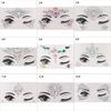Fashion Colorful 3D Crystal Temporary Tattoo Face Gems Jewels Rhinestone Glitter Adhesive Stickers Festival Body Facial Decor