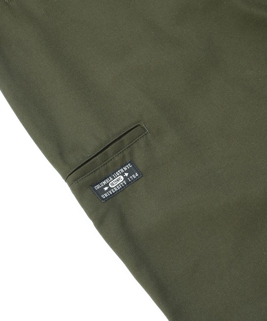 COLUMBIA UNIVERSITY Nyc Label Cp Loose Fit Double Knee Pants Dark Khaki