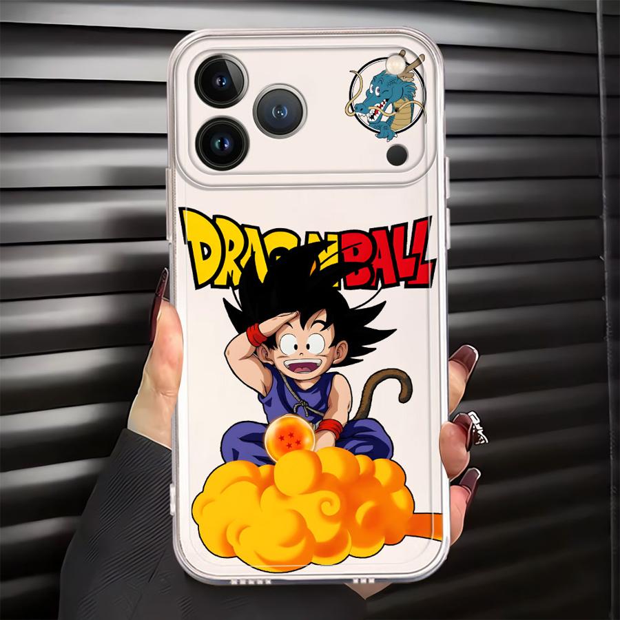 

Soft Phone Cover Case for iPhone 17 Pro Max 13 Pro 11 15 XR 7 8 12 Mini XS Max Air 16 14 Plus Dragon B-Balls Cute Goku iPhone 16 Pro