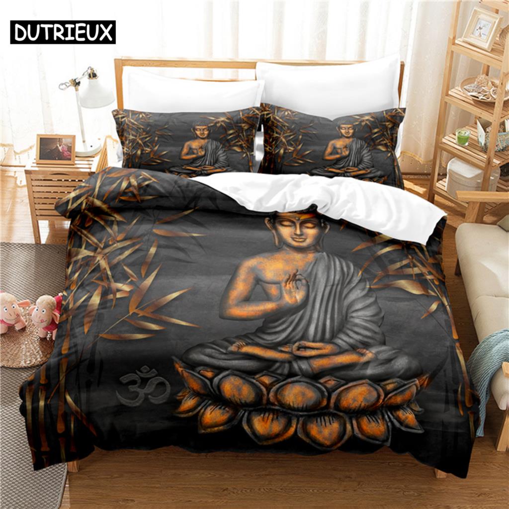 Buddha Quilt Cover Package Queen Dimension Size Single Size Size Full Size Bed 220x240cm Single Size King Dimension Full Bedding Sets Quilt Case