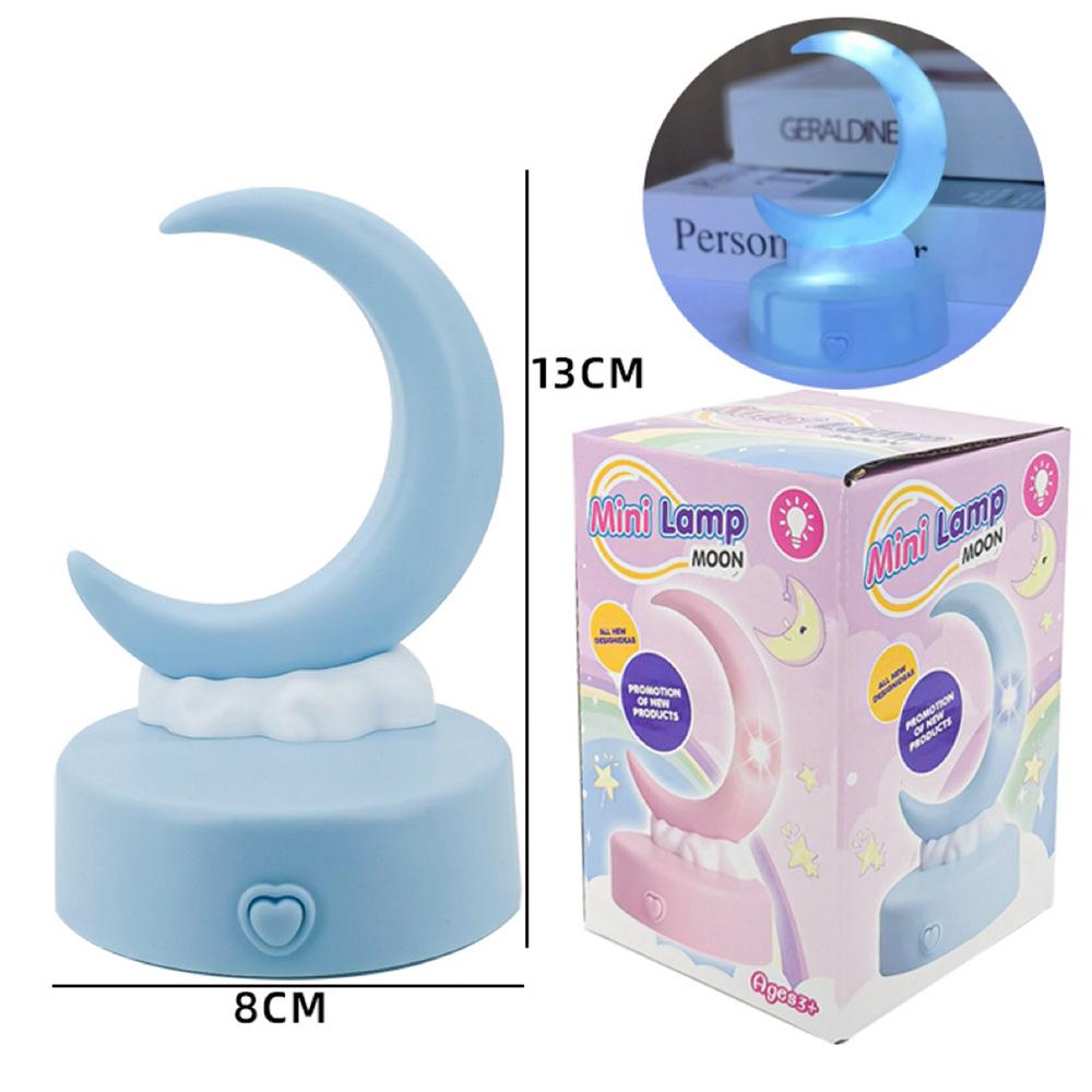 Crescent Moon Night Light: Cute DIY Table Lamp with Eye Protection - Perfect for Creating Atmosphere or As a Holiday Gift