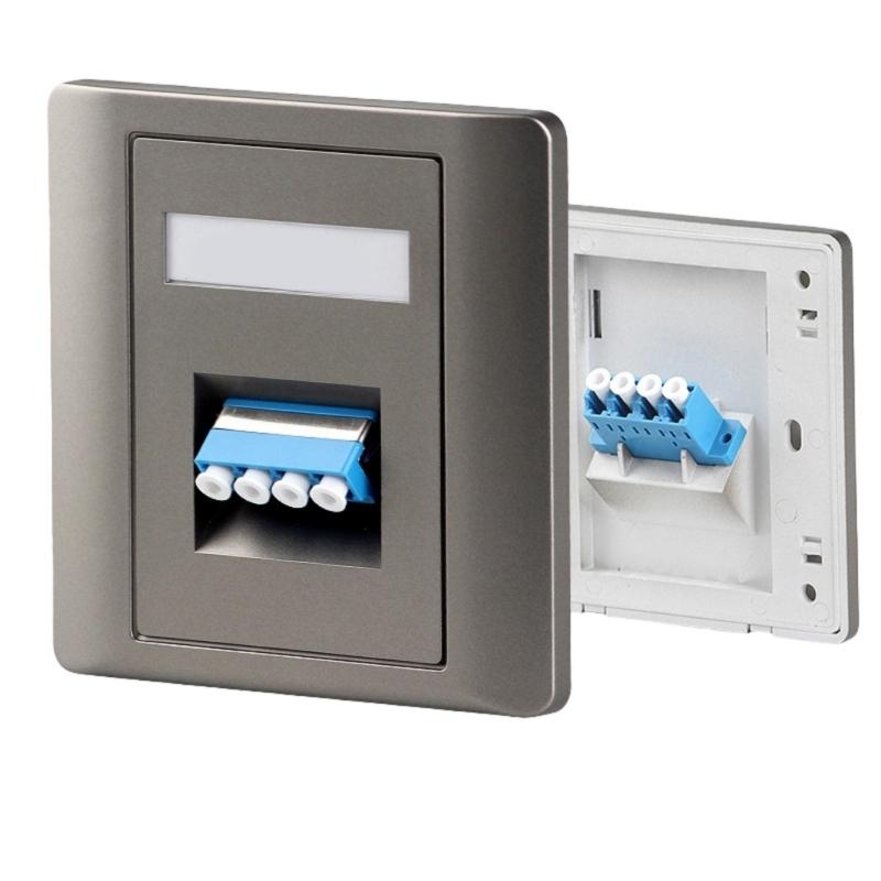 86mm Fiber Opticals Wall Plate LC Fiber Opticals Panel Networking Fiber Socket For Single Or Double Port Installation