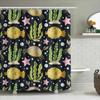 Underwater World Bath Shower Curtain featuring friendly sea creatures Perfect for adding a touch of color and fun to your bathro