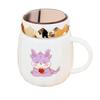 Opening Small Gift Cute Ceramic Cup with Lid Couple Large Volume Mug Mirror Simple Water Cup Home Set Durable Durable