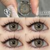 EYESHARE Brown Colored Contact Lens Natural Soft Contact Lenses for Eyes Fashion Decoration 14.2mm Yearly 2pcs=1 Pair
