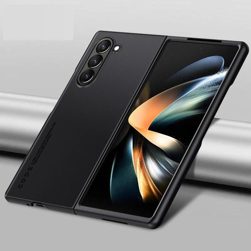 

Модный кожаный чехол для Samsung Galaxy Z Fold 5 4 3 2, силиконовый бампер, противоударный чехол для телефона For Galaxy Z Fold 5 чёрный