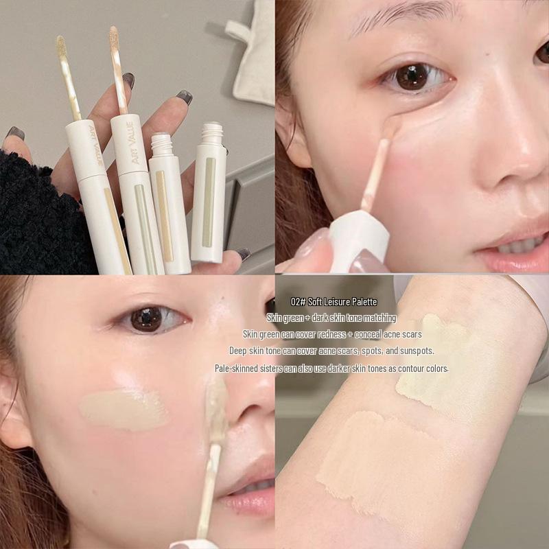 

Art Value Dual-ended Concealer & Brightener - Conceals Dark Circles, Ideal for Beginners Double 4g