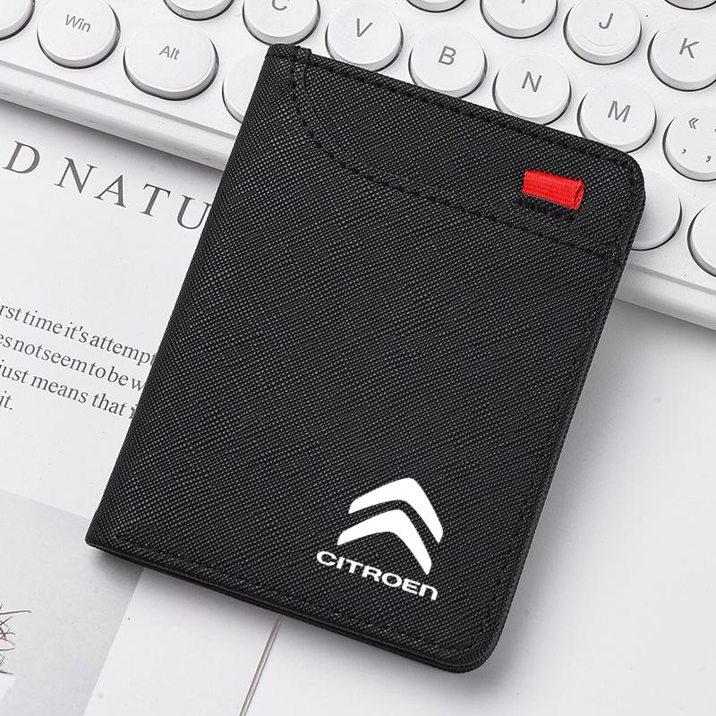 

Car Men s Wallet motor vehicles Card Ticket Storage Bag For Citroen C3 C4 CACTUS C6 C8 C3-XR Picasso Grand DS3 DS5 Accessories