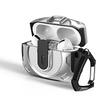 Secure Lock Clip Carbon Fiber Hard Shell TPU+PC Case For Airpods 4 For Airpods Pro2 3 2 1 Case Cover with mountaineering buckle