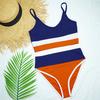 Push Up Swimsuit Female Patchwork Swimwear For Women Bathing Suit High Waist Bikini Set Sport Wear