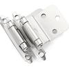 GOBEKOR 50 Pack Self Closing Cabinet Door Hinges 3/8" Inset Kitchen Cabinet Hinges 3/8 Inch Inset Silver Hinges for Kitchen Cabinets