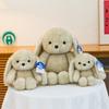 Fluffy Big Ear Rabbit Plush Toy Interactive Stuffed Animals Rabbit Toy  Birthday Parties