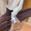 2024 Trendy Hong Kong Style Velvet Jeans: Hip-Hop High Street Rogue Pants