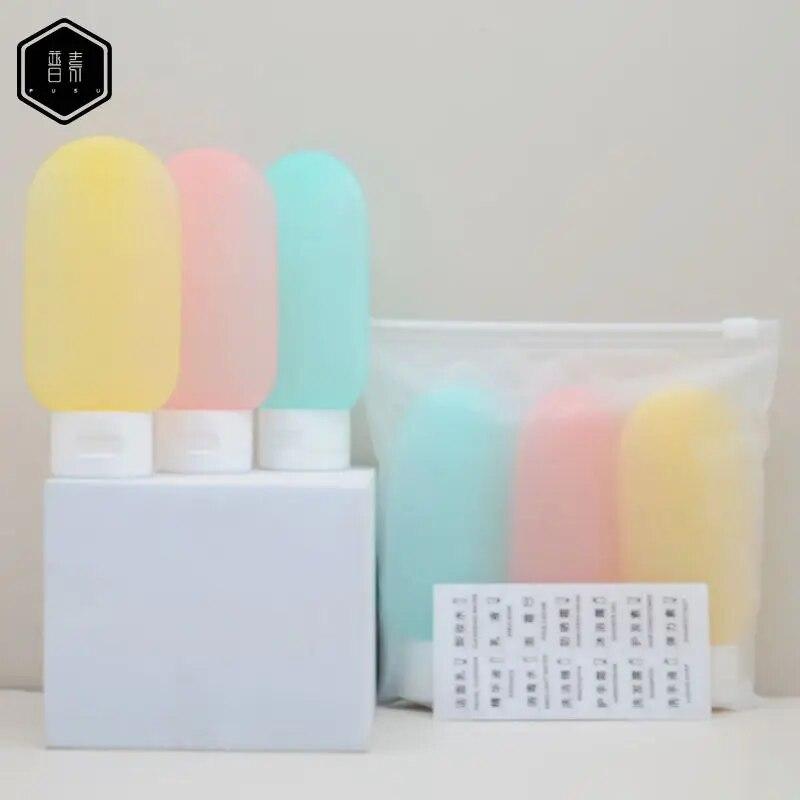 Dispenser Bottle 60ml Face Wash Shower Gel Water Lotion Squeeze Bottle Hand Sanitizer Flip Cap Sunscreen Travel Hose Bottle