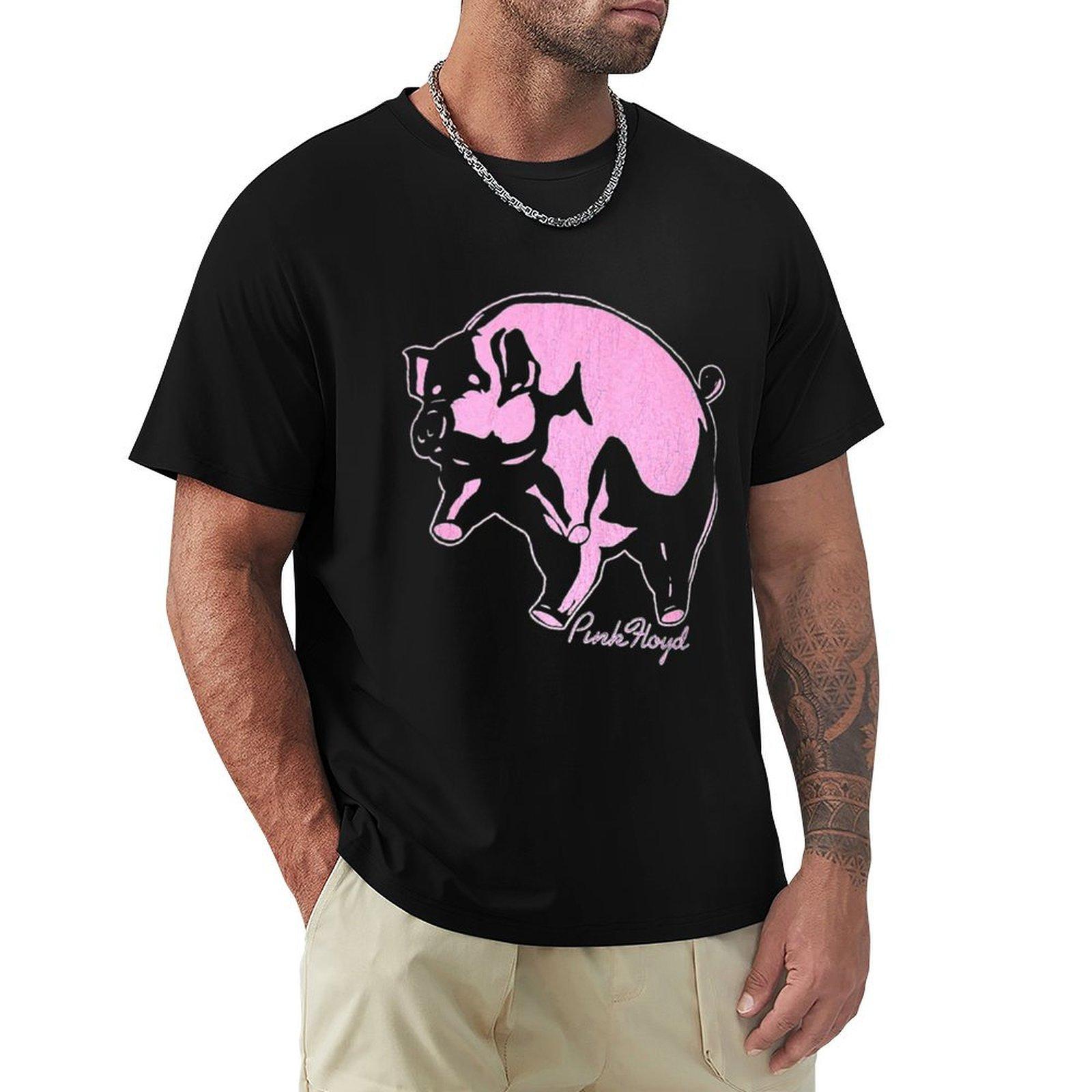 

LOVE ROCK BAND PINK-FLOYD RETRO ANIMALS PIG T-Shirt Blouse fashion shirts Men s t shirts 4XL