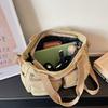 Stylish Canvas Shoulder Bag for Women, Multi-Pocket Tote with Adjustable Strap and Durable Design
