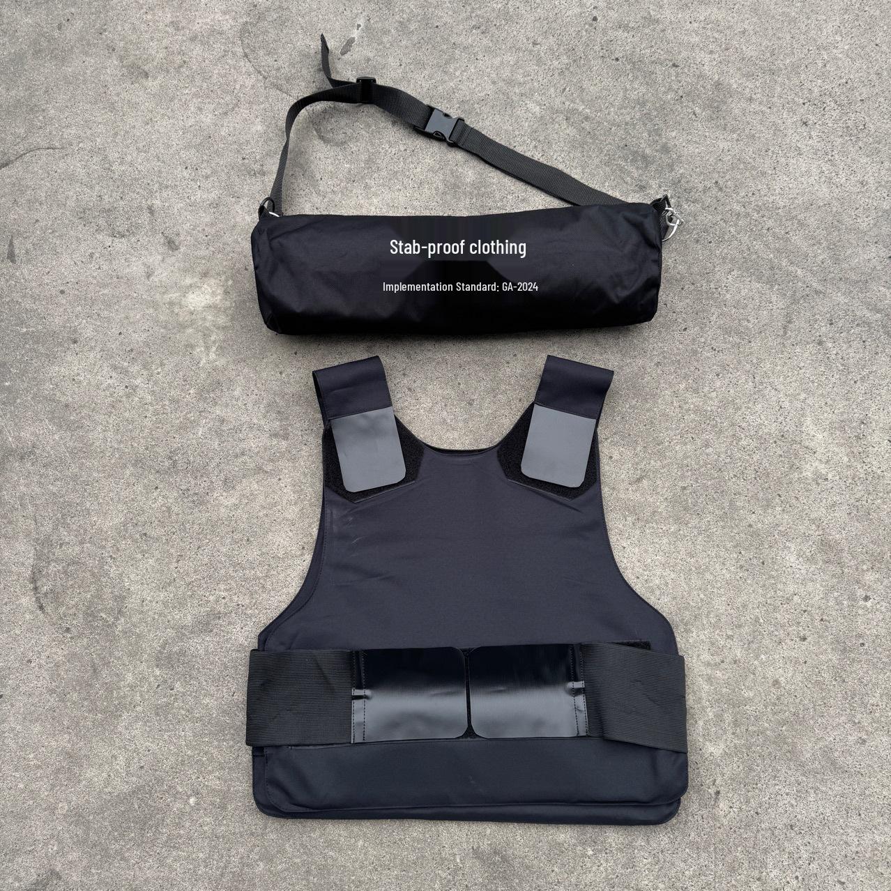 2024 Ultra-Light Black Stab-Resistant Vest: Breathable, Soft, Anti-Cut Tactical Wear Model 03
