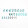 24 Pcs Glossy Short Square False Nails, Full Cover Acrylic Fake Nails, Press On Nail Sticker, For Women Home Diy Salon