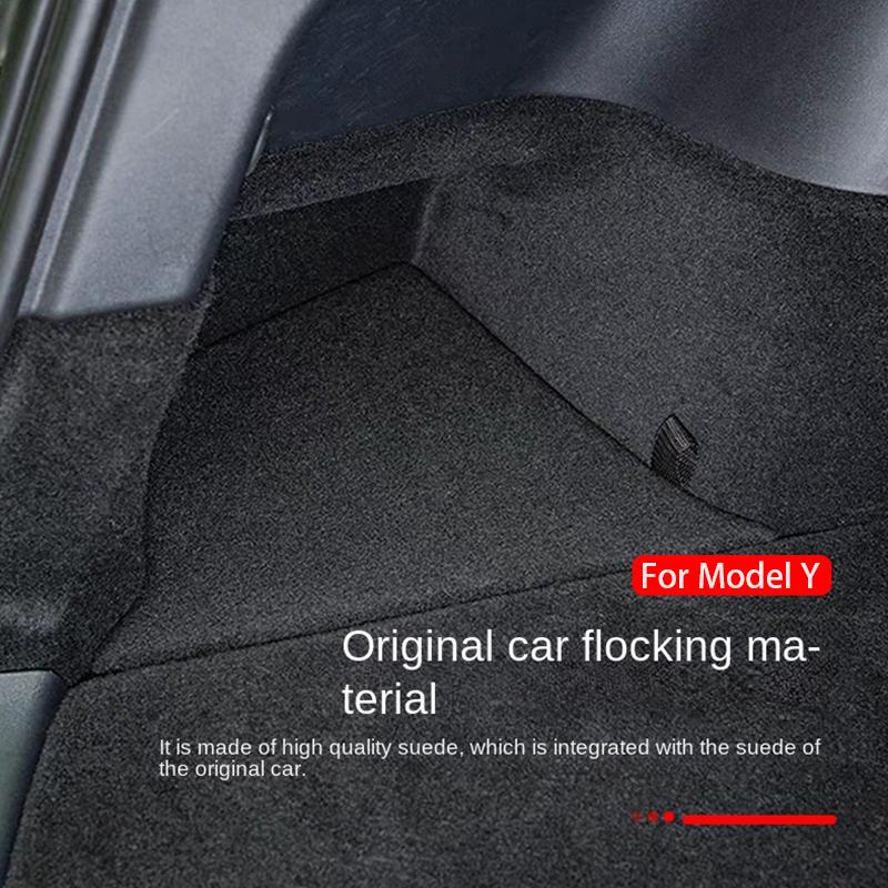 Trunk Side Storage Bins For Tesla Model Y-Berlin/Austin 2022-2025 Cargo Compartment Organizer Bucket TPE Box & Carpet Lids