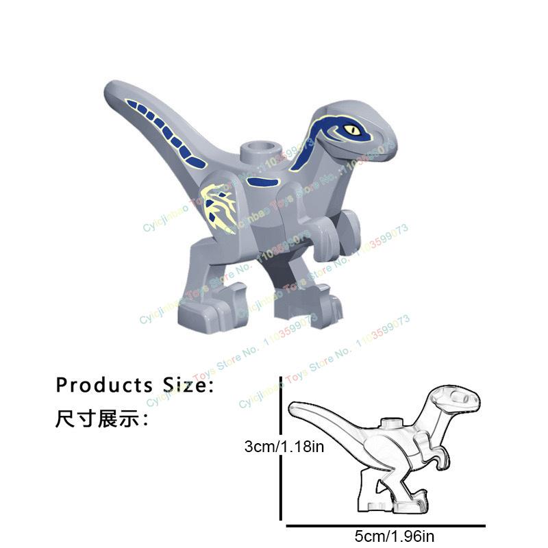 Dinosaur World Chase Tyrannosaurus Rex Triceratops Stegosaurus Action Figures Building Blocks Accessories Toys for Children