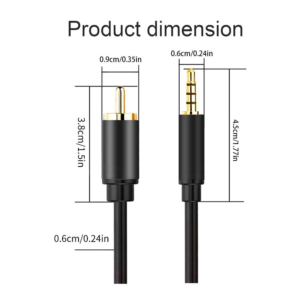 TAC512 3.5mm to RCA Coaxial Cable Suitable for TV, Speaker and Amplifiers 1M 3.27ft