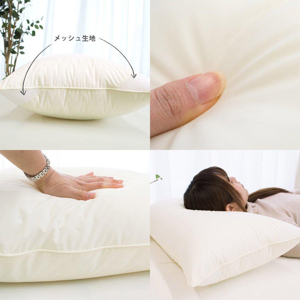 DACRON Fresh Washable High-Resilience Pillow, 50x70cm, with Draining Mesh, Made In Japan, Fluffy, Antibacterial, Anti-Microbial Bulky Fiberfill