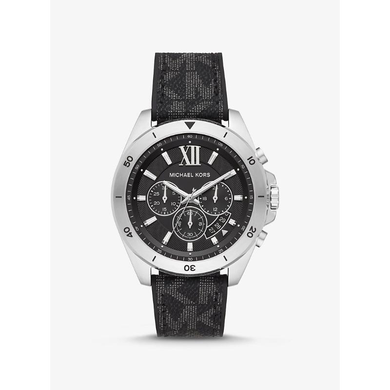 

Мужские часы Michael Kors Oversized Brecken с логотипом и серебристым покрытием MK8850 чёрный