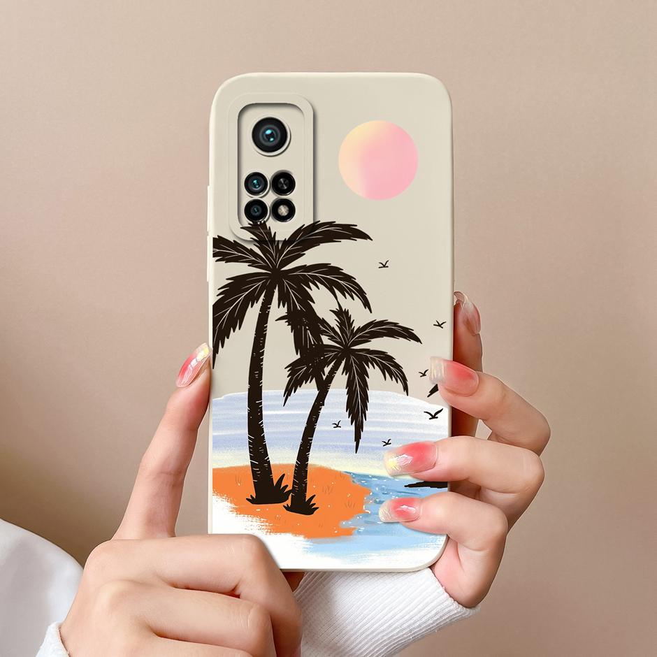 For Xiaomi Mi 10T Pro Lite 5G Casing Creative Collage Style Liquid Silicone Soft TPU Cover For XiaomiMi10T 10TPro Lite 5G Funda