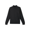 Nike Einfarbig Stehkragen Halber Reißverschluss Lässiges Langarm-Sweatshirt Damen Sweatshirt Schwarz DQ5839-010